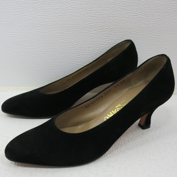 Salvatore Ferragamo Shoes - Salvatore Ferragamo Suede Leather Dress Heels 7.5